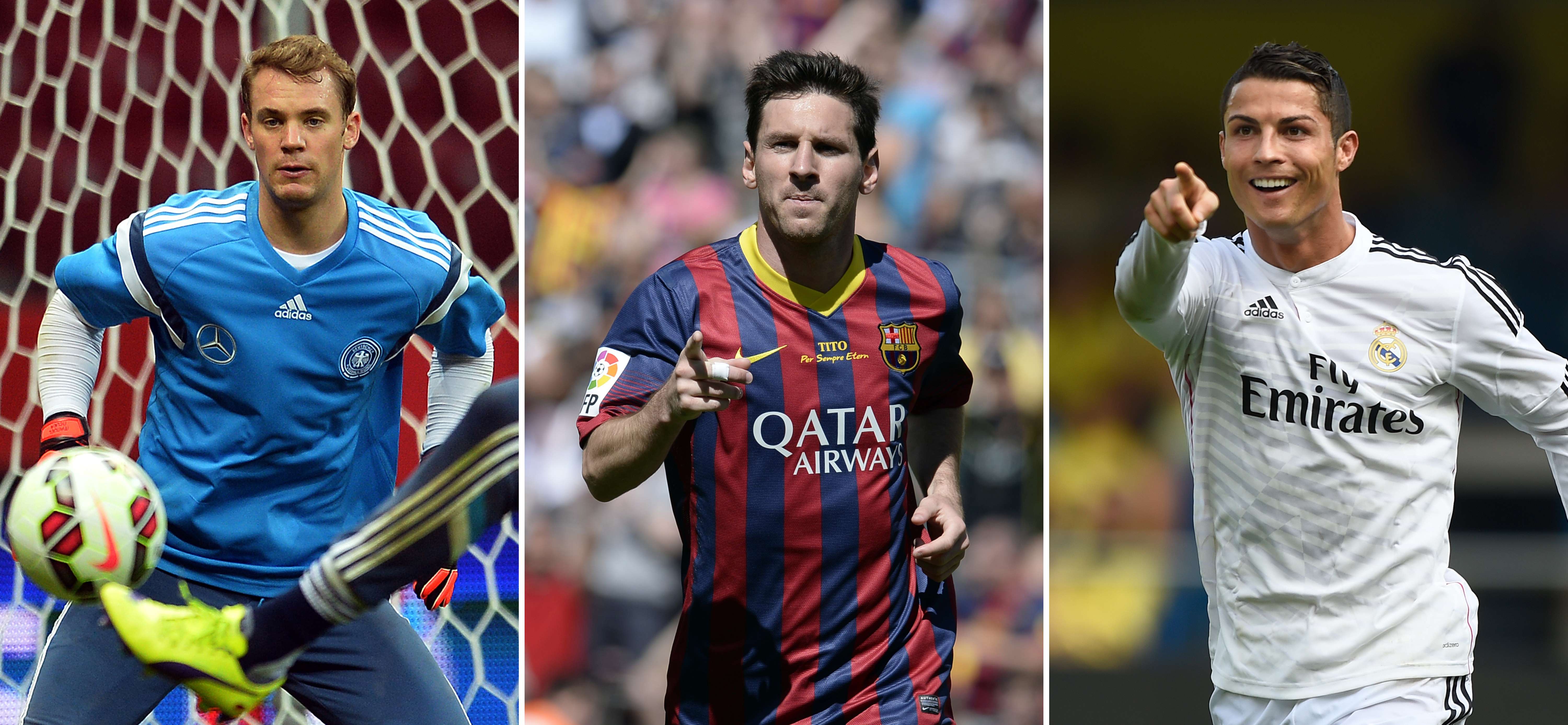 Ronaldo, Messi, Neuer. Kdo získá Zlatý míč?
