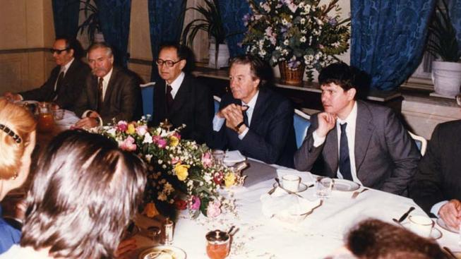 Snídaně disidentů s Mitterrandem v r. 1988