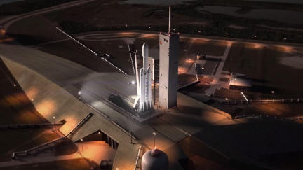 SpaceX ukázal animaci letu nosné rakety Falcon Heavy