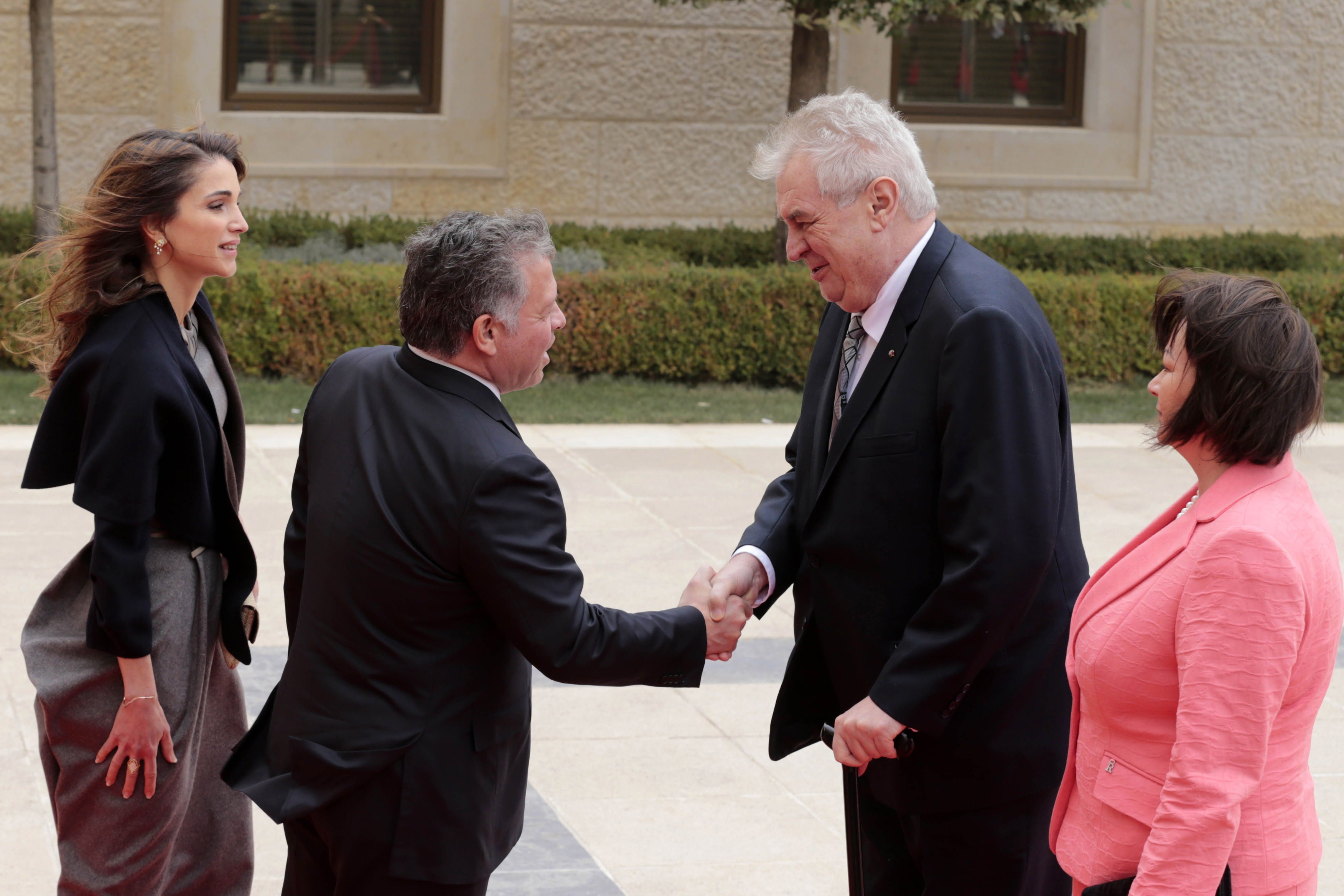 Jordánský král a Zeman se vzájemně vyznamenali