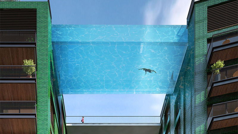 Koupání v oblacích. Prosklený bazén ukáže Londýn z výšky 35 metrů