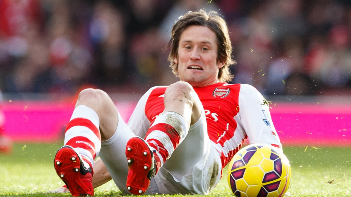 Rosický je pátým nejčastěji zraněným hráčem Premier League