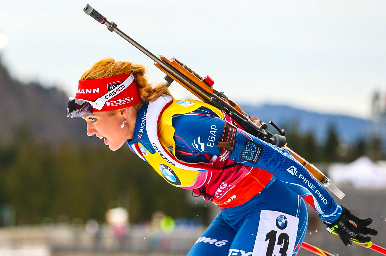 Skvělí biatlonisté! Soukalová dojela ve stíhačce druhá, Šlesingr třetí