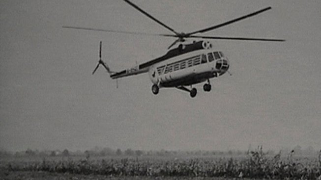 Vrtulník MI 8 při rekonstrukci havárie