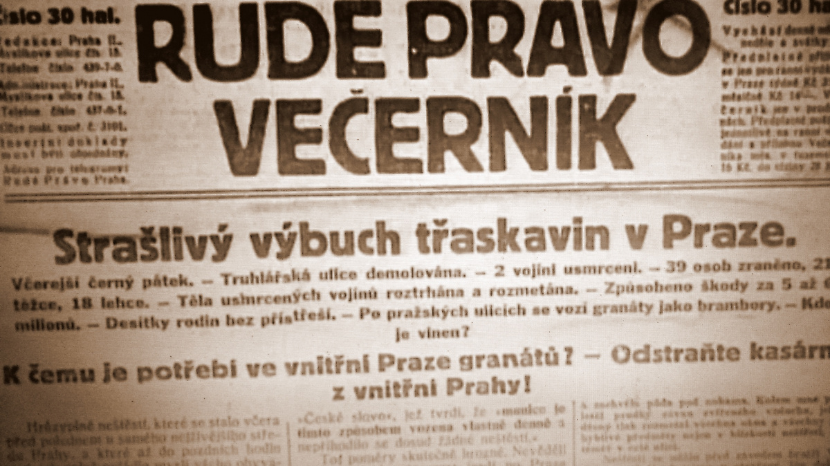 Apokalypsa v centru Prahy: Před devadesáti lety tam explodoval povoz s municí
