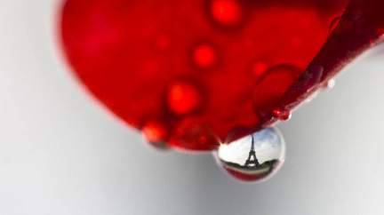 GALERIE: Eiffelovka v kapce vody - magický pohled na skvosty Paříže