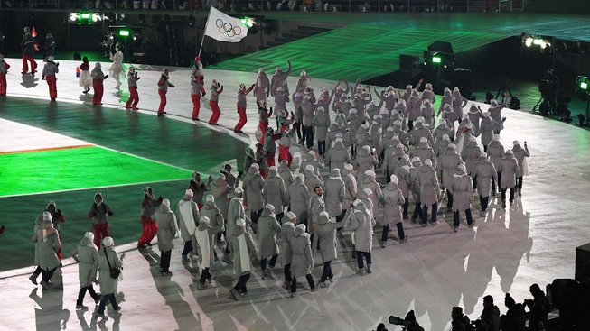 Ruští sportovci na slavnostním zahájení zimních olympijských her v Pchjongčchangu