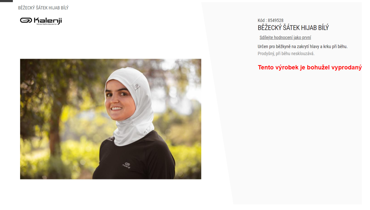 Běžecké šátky pro muslimky jsou v Česku vyprodány! Rozumíte tomu?