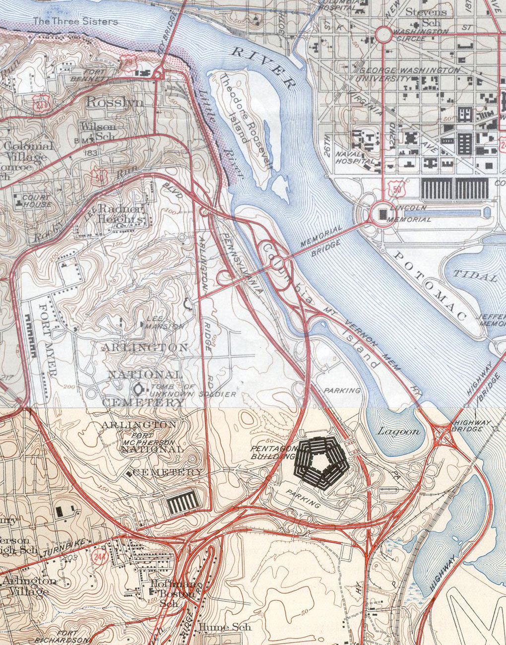 Pentagon_road_network_map_1945