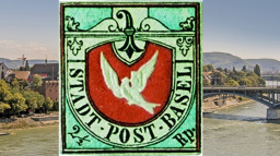 Kde vydali první barevnou známku?