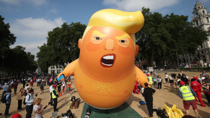 Nafukovací Trump putuje do sbírek londýnského muzea