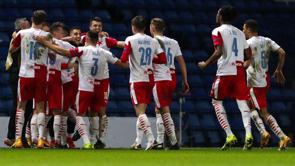 Slavia porazila Glasgow Rangers 2:0 a je ve čtvrtfinále Evropské ligy