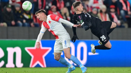 Konferenční liga: Fotbalisté Slavie v úvodním osmifinále porazili Linec 4:1