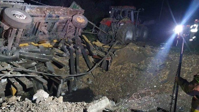 Výbuch v Polsku zabil dva lidi, mohlo jít o ruské rakety