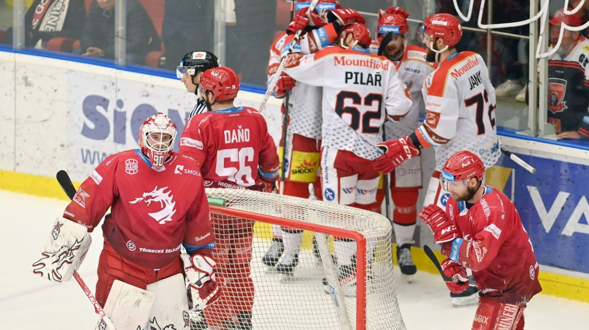 Hokejisté Hradce podruhé odvrátili korunovaci Třince, doma vyhráli 3:0