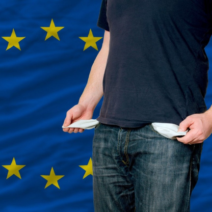 Ekonomika eurozóny je v recesi, v prvním čtvrtletí klesla o 0,1 procenta
