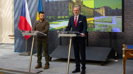 Aktualizováno: Fiala po jednání se Zelenským: Podpora Ukrajiny je prioritou vlády, Česko pošle další dary