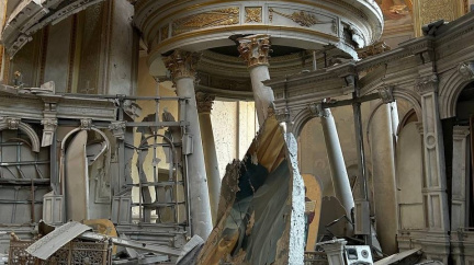 Ruská raketa pobořila v Oděse katedrálu chráněnou UNESCO