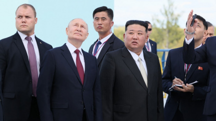 Aktualizováno: KLDR stojí za vámi, řekl Kim Čong-Un Putinovi na kosmodromu Vostočnyj