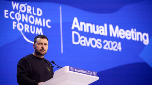 Volodymyr Zelenskyj na Světovém ekonomickém fóru v Davosu