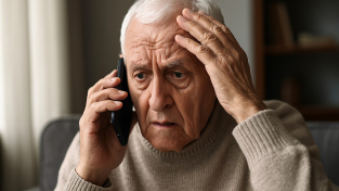 Telefonující senior