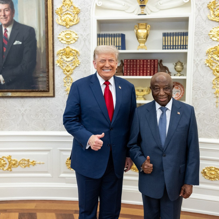 Trump na schůzcechválil angličtinu prezidenta Libérie, je to přitom její oficiální jazyk