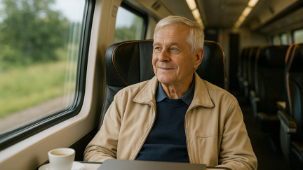S tímhle vlakem jezdí senioři po republice (skoro) zadarmo, jen musí vědět co říct