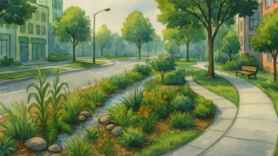 Jak přežít vedra ve městě? Modro-zelená infrastruktura zlepší klima i náladu lidí