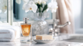luxurious-spalike-bathroom-scene-featuring-stylish-perfume-bottle-soap-delicate-decor-accents-ambiance-reflects-sophistication-relaxation-with-warm-lighting-soft-textures