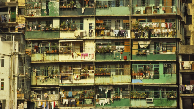 Crowded Tenement Building, Kowloon
