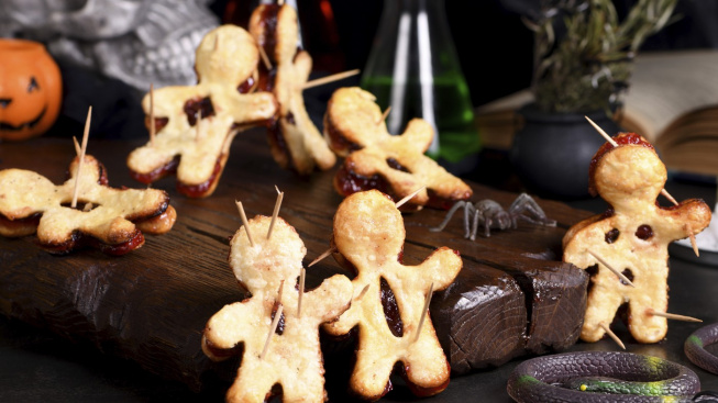 Halloweeenské woodu sušenky