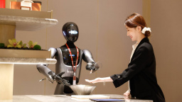 A je to tady! V Číně už robot vítá hosty v hotelu – usměje se, uklidí i donese kufr