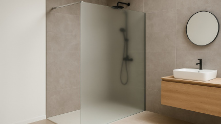 Zapomeňte na závěsy v koupelnách. Sklo přináší čistotu, světlo a nový styl sprchování