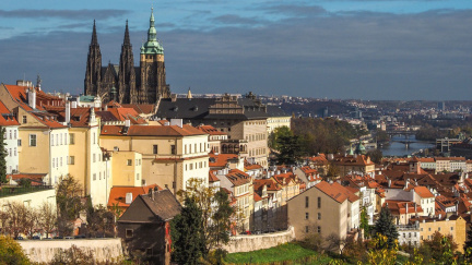 První návštěvníky na Dni otevřených dveří Pražského hradu přivítal Pavel