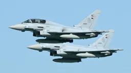 Britský bojový letoun Typhoon sestřelil dron směřující na Katar