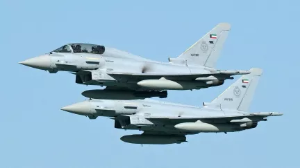 Britský bojový letoun Typhoon sestřelil dron směřující na Katar