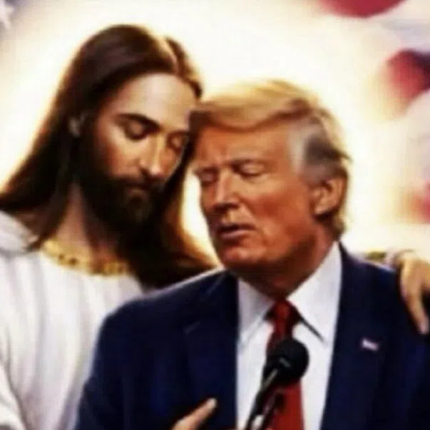 Trump nabídl další AI obrázek s náboženskou tematikou, tentokrát ho Ježíš objímá