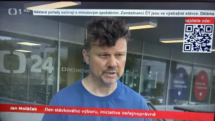 V České televizi a Českém rozhlase začala jednodenní stávka kvůli financování