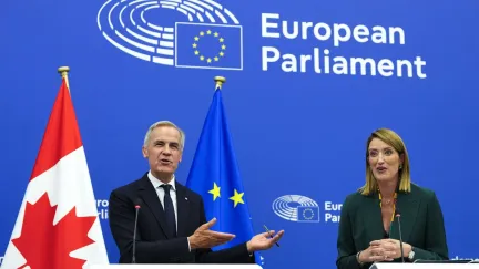 Kanada a Evropa jsou silnější spolu, přidružené členství vítáme, řekl Carney