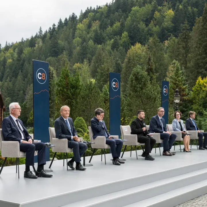 Zelenskyj v Bukovelu přivítal představitele Karpatské osmičky, za ČR je Drahoš