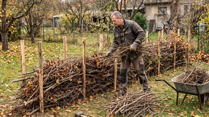 Hromadu větví už spálit nesmíte. Stačí však pár kůlů a vyroste z ní užitečný plot, který nestojí ani korunu