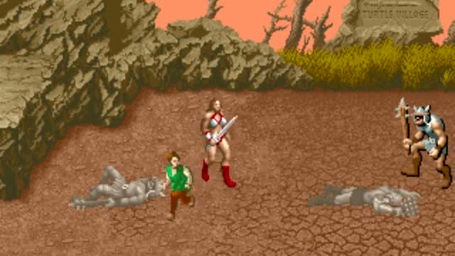 Golden Axe Arcade - Tyris gameplay