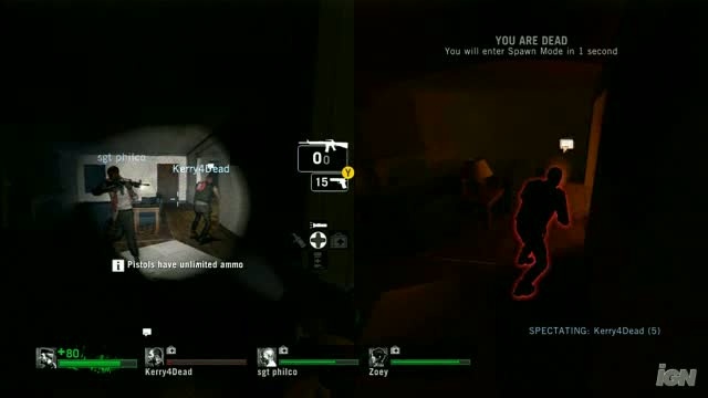 Left 4 Dead versus gameplay 2