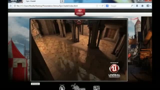 Unreal Engine 3 běžící v prohlížeči