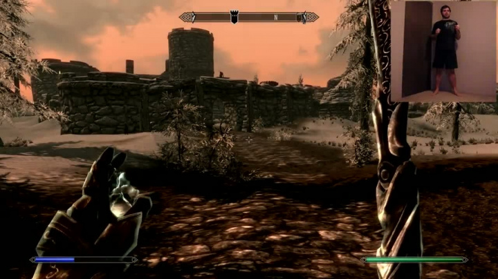 The Elder Scrolls V: Skyrim - hraní s Kinectem