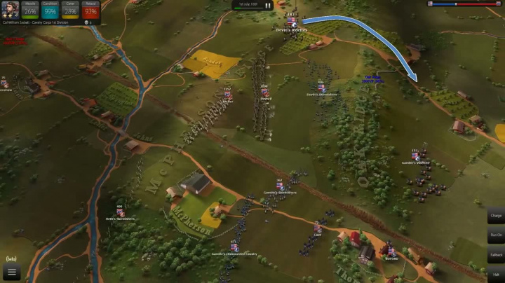 Ultimate General: Gettysburg - záběry z hraní betaverze