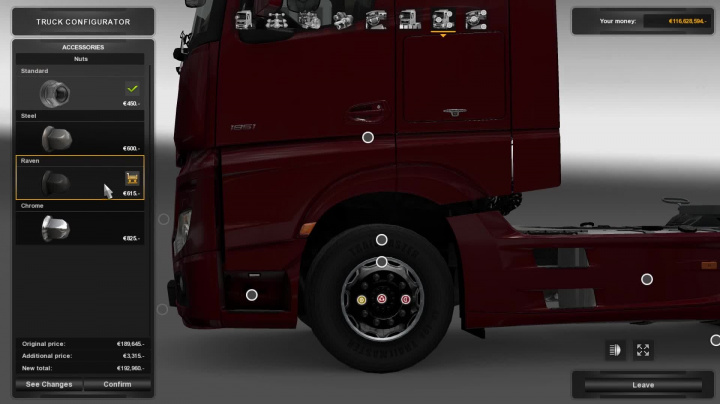 American Truck Simulator – ukázka úpravy kol