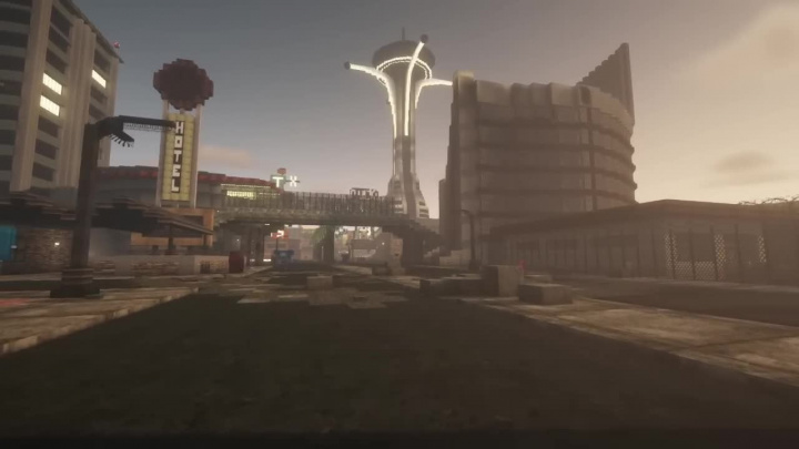 Kostičková pustina. Hráči vytvořili Fallout: New Vegas v Minecraftu
