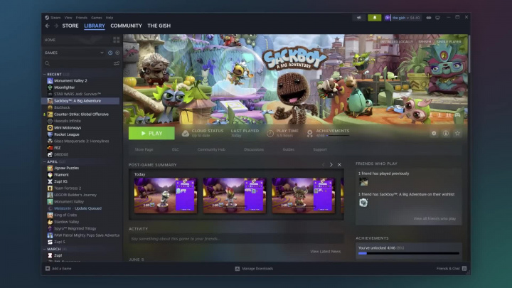 Steam – nová aktualizace