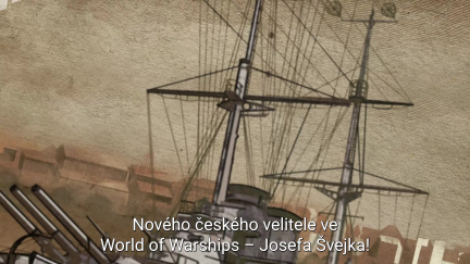 Švejk jako velitel v zahraniční videohře World of Warships